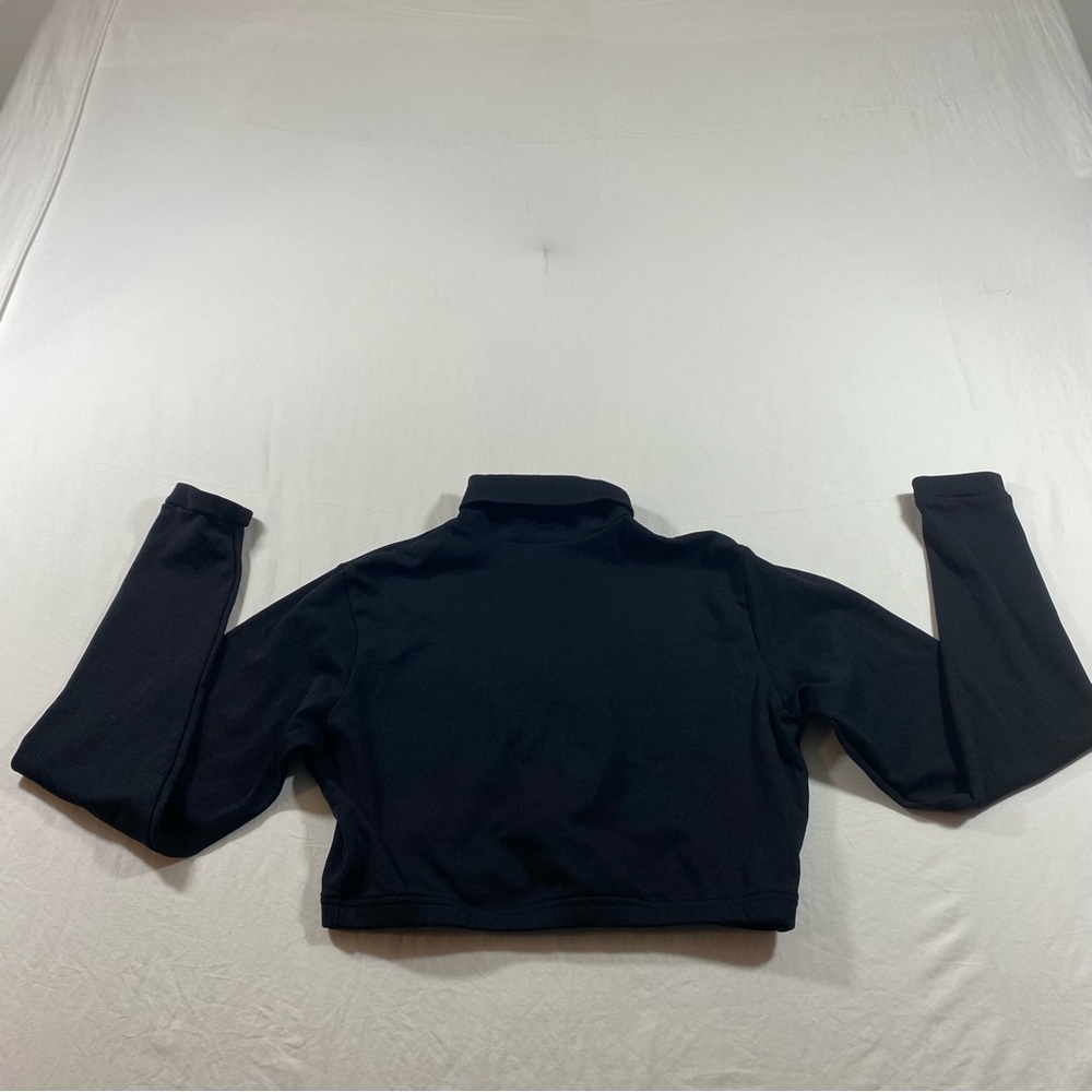 Chasse Dance Top Woman’s adult Large Long Sleeve Black Zipper High Neck Blouse